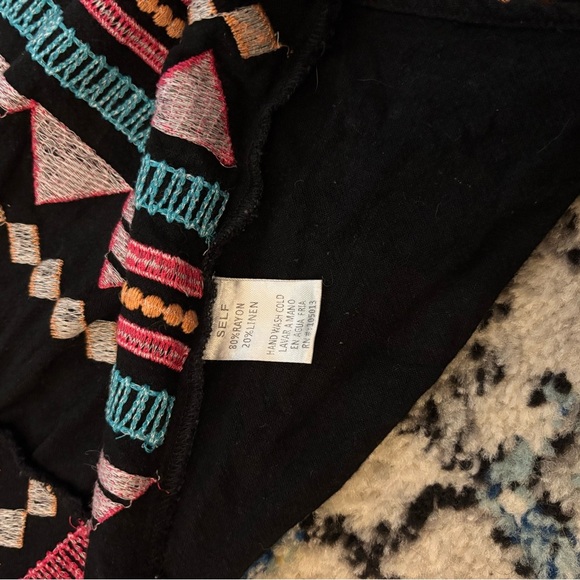 Savanna Jane Geometric Blouse - Black, Pink, Teal - Picture 2 of 7